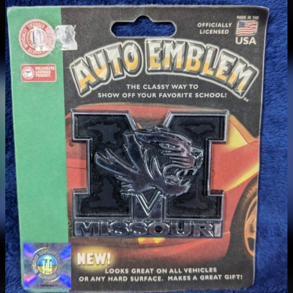 Vintage NCAA Missouri Auto Emblem